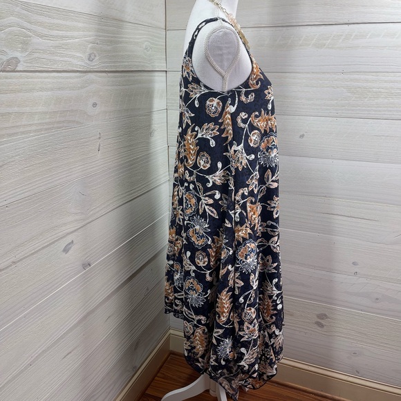 Nina Leonard Floral Lace Handkerchief Sundress S FREE SHIP - Picture 4 of 6